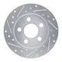R1 85-89 Dodge SHADOW Front Left Drilled & Slotted Silver Brake Rotor