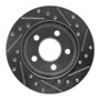 R1 85-89 Dodge SHADOW Front Left Drilled & Slotted Silver Brake Rotor