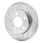 R1 01-06 Audi TT Quattro Rear Left Drilled & Slotted Silver Brake Rotor