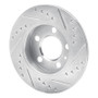 R1 01-06 Audi TT Quattro Rear Left Drilled & Slotted Silver Brake Rotor