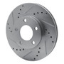 R1 01-07 Ford Escape Front Left Drilled & Slotted Silver Brake Rotor