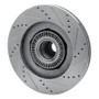 R1 01-05 Ford Explorer Sport Trac Front Left Drilled & Slotted Silver Brake Rotor