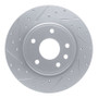 R1 17-25 Chrysler Grand Caravan Rear Left Drilled & Slotted Silver Brake Rotor