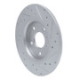 R1 17-25 Chrysler Grand Caravan Rear Left Drilled & Slotted Silver Brake Rotor