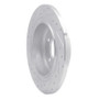 R1 04-08 Chrysler Pacifica Rear Right Drilled & Slotted Silver Brake Rotor
