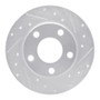 R1 99-05 Audi A6 Quattro Rear Right Drilled & Slotted Silver Brake Rotor