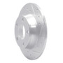 R1 99-05 Audi A6 Quattro Rear Right Drilled & Slotted Silver Brake Rotor