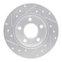 R1 99-05 Audi A6 Quattro Rear Right Drilled & Slotted Silver Brake Rotor