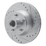 R1 71-81 Chrysler Town & Country Front Right Drilled & Slotted Silver Brake Rotor