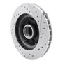 R1 71-81 Chrysler Town & Country Front Left Drilled & Slotted Silver Brake Rotor