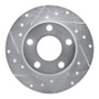 R1 99-05 Audi A6 Quattro Rear Left Drilled & Slotted Silver Brake Rotor