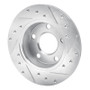 R1 99-05 Audi A6 Quattro Rear Left Drilled & Slotted Silver Brake Rotor