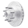 R1 99-02 Ford F-350 Super Duty 2WD Front Left Drilled & Slotted Silver Brake Rotor