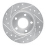R1 99-02 Audi A6 Quattro Rear Right Drilled & Slotted Silver Brake Rotor