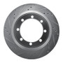 R1 99-04 Ford F-350 Super Duty 4WD Rear Left Drilled & Slotted Silver Brake Rotor