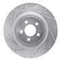 R1 05-23 Chrysler 300 Front Left Drilled & Slotted Silver Brake Rotor