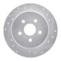 R1 03-10 Chrysler PT Cruiser Rear Right Drilled & Slotted Silver Brake Rotor