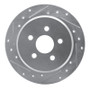 R1 03-10 Chrysler PT Cruiser Rear Left Drilled & Slotted Silver Brake Rotor