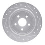 R1 95-07 Chrysler SEBRING Rear Left Drilled & Slotted Silver Brake Rotor
