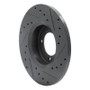 R1 72-82 Toyota CORONA Front Left Drilled & Slotted Black Brake Rotor