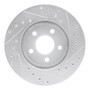 R1 95-00 Chrysler SEBRING Front Left Drilled & Slotted Silver Brake Rotor