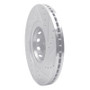 R1 00-03 Audi A8 Front Left Drilled & Slotted Silver Brake Rotor