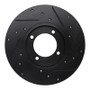 R1 79-81 Toyota Celica Front Left Drilled & Slotted Black Brake Rotor