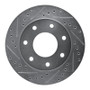 R1 97-04 Ford F-250 4WD (Excl Super Duty) Front Left Drilled & Slotted Silver Brake Rotor