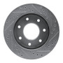 R1 97-04 Ford F-250 4WD (Excl Super Duty) Front Left Drilled & Slotted Silver Brake Rotor