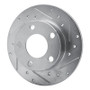 R1 98-01 Audi A6 Quattro Rear Right Drilled & Slotted Silver Brake Rotor