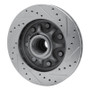 R1 97-04 Ford F-250 2WD (Excl Super Duty) Front Left Drilled & Slotted Silver Brake Rotor