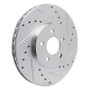 R1 89-95 Chrysler LeBaron Front Right Drilled & Slotted Silver Brake Rotor