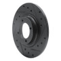 R1 81-84 Toyota STARLET Front Right Drilled & Slotted Black Brake Rotor