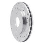 R1 81-87 Chrysler Town & Country Front Right Drilled & Slotted Silver Brake Rotor