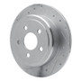 R1 95-03 Ford Windstar Rear Left Drilled & Slotted Silver Brake Rotor