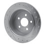 R1 95-03 Ford Windstar Rear Left Drilled & Slotted Silver Brake Rotor