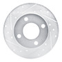 R1 89-91 Audi 100 Quattro Rear Left Drilled & Slotted Silver Brake Rotor