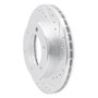 R1 01-04 Honda Passport Front Right Drilled & Slotted Silver Brake Rotor