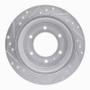 R1 92-04 Acura SLX Rear Right Drilled & Slotted Silver Brake Rotor