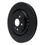 R1 20-25 Lexus RX350h Front Left Drilled & Slotted Black Brake Rotor