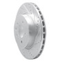 R1 00-06 Jaguar XJR Rear Right Drilled & Slotted Silver Brake Rotor