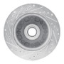 R1 92-94 Ford E-250 Econoline Front Right Drilled & Slotted Silver Brake Rotor