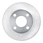R1 89-91 Audi 100 Rear Left Drilled & Slotted Silver Brake Rotor