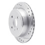 R1 83-89 Isuzu Impulse Rear Right Drilled & Slotted Silver Brake Rotor