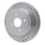 R1 83-89 Isuzu Impulse Rear Left Drilled & Slotted Silver Brake Rotor