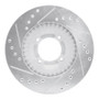 R1 83-89 Isuzu Impulse Front Right Drilled & Slotted Silver Brake Rotor