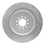 R1 03-05 Jaguar XJR Front Right Drilled & Slotted Silver Brake Rotor