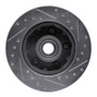 R1 86-92 Ford Explorer Front Left Drilled & Slotted Silver Brake Rotor