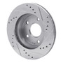 R1 90-97 Ford AEROSTAR Right Front Drilled & Slotted Silver Brake Rotor