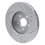 R1 01-08 Ford Mondeo (Mexico) Front Left Drilled & Slotted Silver Brake Rotor